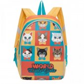 Рюкзак Grizzly Кошки (желтый) RS-897-2/2 Рюкзак Grizzly Кошки (желтый) RS-897-2/2
