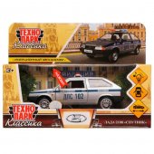 Инерционная металлическая модель - LADA -2108 Спутник полиция, 12 см со светом и звуком