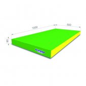 Мягкий щит kid ROMANA (1000*500*60) цвет светло-зеленый/желтый