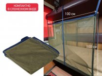 Сетка манеж для поезда ROXY-KIDS, цвет оливковый, 100х100 см