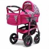 Коляска BartPlast 3 в 1 Platinum розовый PKLO-F
