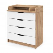 Комод Атон серия Сириус-2 Wood 804 ПВХ дуб канзас, 4 ящика Комод Атон серия Сириус-2 Wood 804 ПВХ дуб канзас, 4 ящика