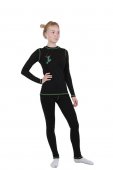 Термобелье для девочек Лыжи черный 1254-Рн Термобелье для девочек Лыжи черный 1254-Рн