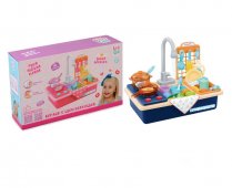 Кухня "Girl's club" набор аксессуаров 30 предметов, течёт вода, размер 40*34 см арт.IT106411