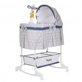 Колыбель Pituso Viana 3 в 1 на колёсах Stars Grey серый
