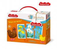 Пазл макси тройной "Что за чем?" BABY TOYS арт.02504