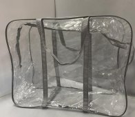 Сумка в роддом 40х50х25 см ПВХ, карман сбоку, цвет серый