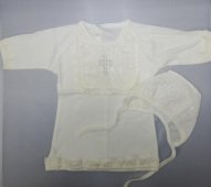 Набор для крещения рубашка и чепчик р.56, 62 см арт.225