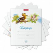 Тетрадь А5 18л клетка Erich Krause Birds, обложка - мелованный картон