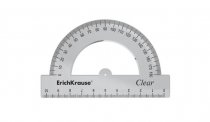 Транспортир Erich Krause 180*/10см Clear прозрачный, дисплей Транспортир Erich Krause 180*/10см Clear прозрачный, дисплей