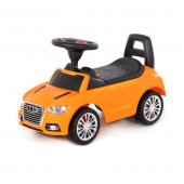 Каталка-автомобиль "SuperCar" №2 со звуковым сигналом, оранжевая арт.84569
