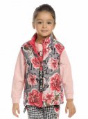 Жилет для девочек Pelican "Dogue" цвет серый/красный, 4 года арт.GZVM3157