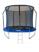 Батут уличный 10FT 3.05 м SportElite PLAY фиберглас с принтом, защитной сеткой внутрь, с лестницей