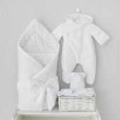 Комплект на выписку зимний Пломбир белый р.56-62 см Комплект на выписку зимний Пломбир белый р.56-62 см