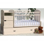 Кровать-трансформер Элис Ля-Мур слоновая кость, поперечный маятник