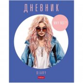 Дневник 1-11 класс 7БЦ Стильная красотка, матовый ламинированный картон, 40л