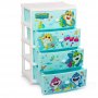 Комод пластиковый 4 секции Baby Shark's Big Show! широкий  арт.8492М