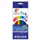 Карандаши цветные Луч Классика 12 цветов шестигранные 29С1710-08 Карандаши цветные Луч Классика 12 цветов шестигранные 29С1710-08