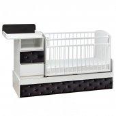 Кровать-трансформер Дива шоколад велюр/белый, поперечный маятник Кровать-трансформер Дива шоколад велюр/белый, поперечный маятник