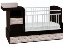 Кровать-трансформер Дива капучино велюр/венге, поперечный маятник