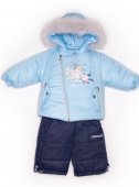 Комплект MalekBaby Светло-голубой р.80-104 см с опушкой Артикул:412ШМ/2