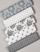 Комплект пеленок 120*75 см бязь 5 штук вид №4 Комплект пеленок 120*75 см бязь 5 штук вид №4