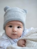 Шапка зимняя Мой лучик-М хб подклад, с утеплителем светло-серый