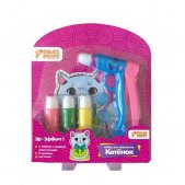 Набор для творчества "Жидкий пластилин" - Котенок 4 цвета, пистолет