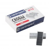 Скобы №10 "Centropen" металлические, до 20 листов, 1000 штук Скобы №10 "Centropen" металлические, до 20 листов, 1000 штук