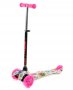 Самокат 3-х колесный с принтом, светящиеся колеса, разные расцветки арт.RR1-S
