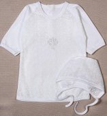 Набор для крещения № 224 белый р.56, 62, 68 см, 2 предмета