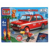 Конструктор Город мастеров LADA -2106 Пожарная служба, 64 детали арт.3599-CY Конструктор Город мастеров LADA -2106 Пожарная служба, 64 детали арт.3599-CY