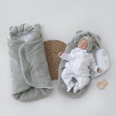 Комплект на выписку зимний Пушистый Мишка серый р.56-62 см Комплект на выписку зимний Пушистый Мишка серый р.56-62 см