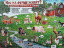 Плакат Кто на ферме живет? Домашние животные и птицы А2 арт.941-070,131