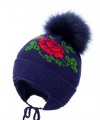 Шапка арт С-788 "Роза" синий Шапка арт С-788 "Роза" синий