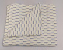 Одеяло х/б байковое детское (бело-синий штрих) 90х112 арт.57-1ЕТ