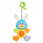 BIBA TOYS Развивающая игрушка-подвеска на клипсе КРОЛИК, 18*12 см