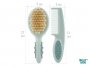 Щеточка детская с расческой-гребешком Roxy Kids (натуральная щетина), цвет серо-зеленый