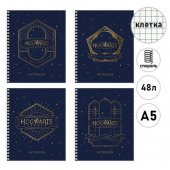 Тетрадь спираль А5 48л клетка Hatber Гарри Поттер Hogwarts Legacy