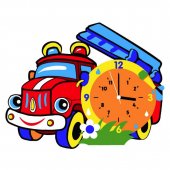 Часы своими руками Color Kit Пожарная машина 24,5х20 см арт.CL018 Часы своими руками Color Kit Пожарная машина 24,5х20 см арт.CL018