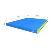 Мягкий щит kid ROMANA (1000*1000*60), в 4 сложения цвет голубой/желтый