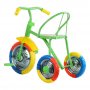 Велосипед трехколесный Озорной ветерок зеленый цветные колеса из ЭВА арт.GV-B3-2MX