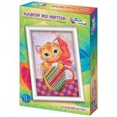 Плетение нитками по гвоздикам Сладкий котик 03686