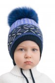 Шапка "Нордик" с подкладом с меховым помпоном Шапка "Нордик" с подкладом с меховым помпоном
