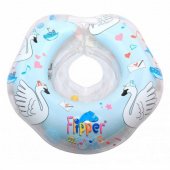 Круг для купания Roxy-kids "Flipper Swan Lake Мusic" Лебединное озеро голубой арт.004FL