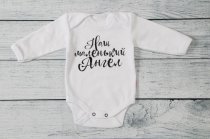 Боди "Ангел" интерлок, длинный рукав, белый р.62-74 см арт.345875