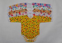 Боди из футера с начёсом на кнопках, длинный рукав арт.БН