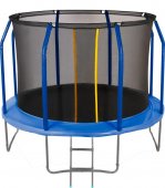 Батут JUMPY Premium 8 FT 2,44 м с лестницей и сеткой Blue