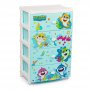 Комод пластиковый 4 секции Baby Shark's Big Show! широкий  арт.8492М