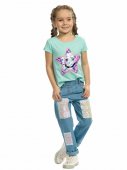 Брюки для девочек Pelican 3-5 лет, цвет голубой арт.GGP3158 Брюки для девочек Pelican 3-5 лет, цвет голубой арт.GGP3158